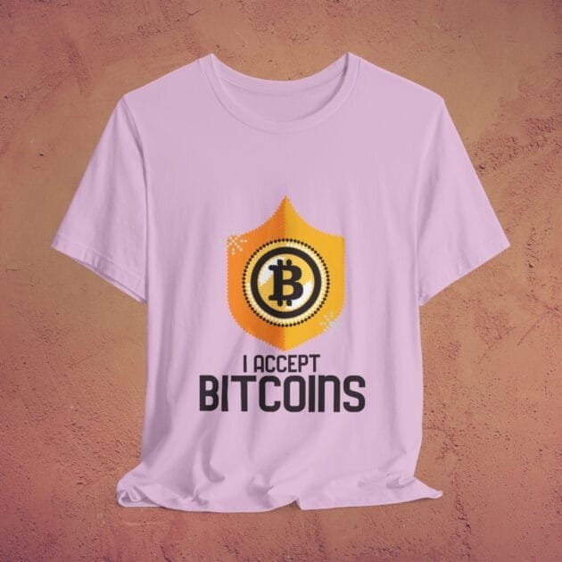 Bitcoin Enthusiast Tee - I Accept Bitcoins Graphic T-Shirt