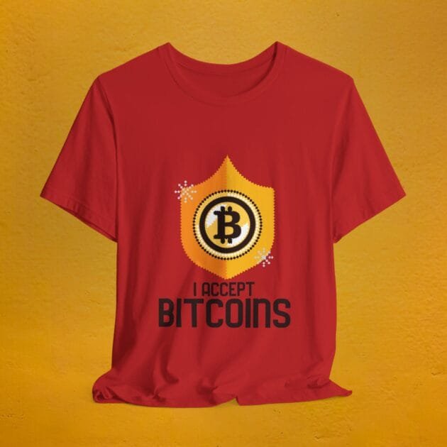 Bitcoin Enthusiast Tee - I Accept Bitcoins Graphic T-Shirt